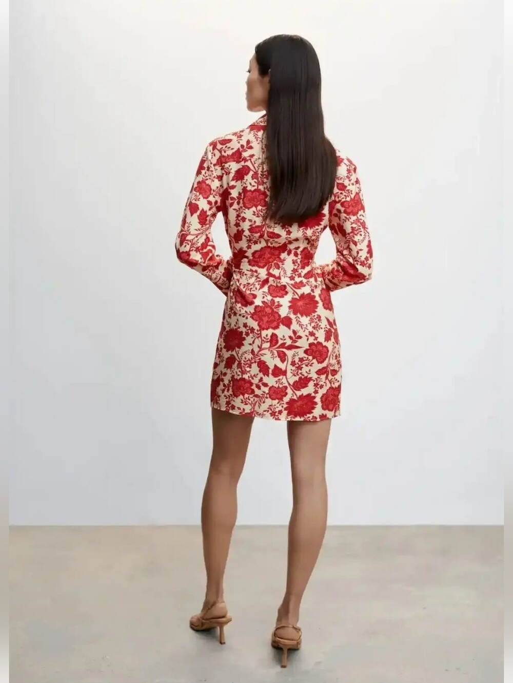 MANGO Women's Floral Wrap Dress Size 2 - Picture 4 of 10
